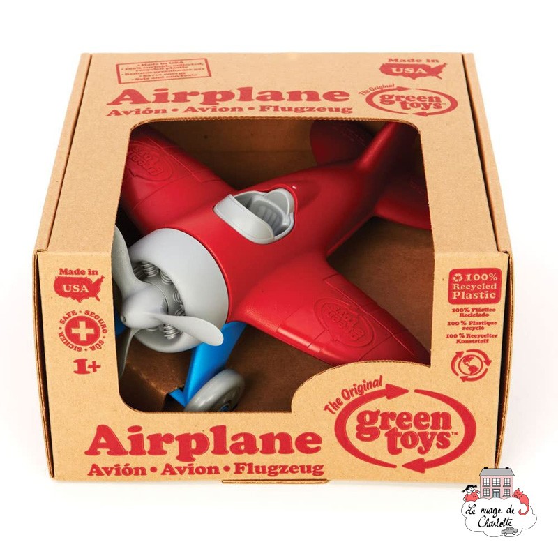 Green Toys Airplane - red - GRT-AIRR-1026 - Green Toys - Planes - Le Nuage de Charlotte