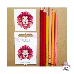 Lion (x5) - SIO-AW06 - Sioou - Tatouages éphémères - Le Nuage de Charlotte