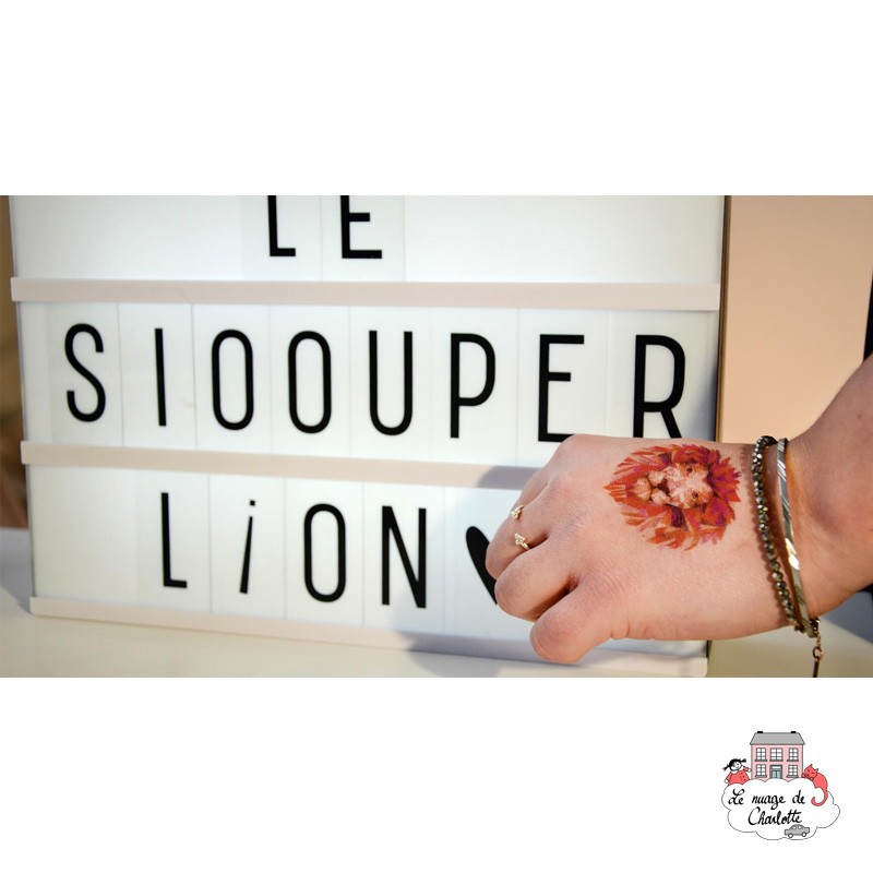 Lion (x5) - SIO-AW06 - Sioou - Temporary Tattoos - Le Nuage de Charlotte