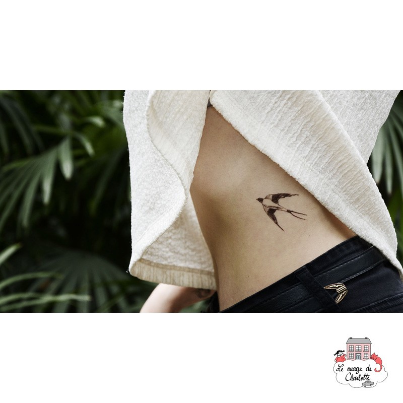 Swallow (x5) - SIO-BR07 - Sioou - Temporary Tattoos - Le Nuage de Charlotte