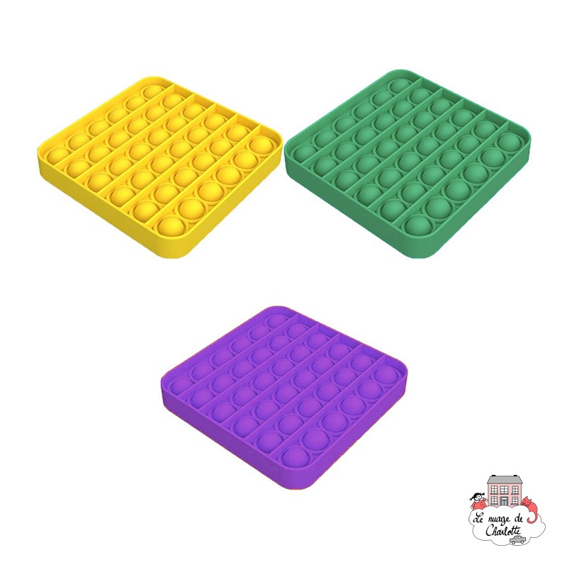 Fidget Game Pop It - Square - Yellow - LJA-001CJ - Les Jouets d'Antoine - Activity Toys - Le Nuage de Charlotte