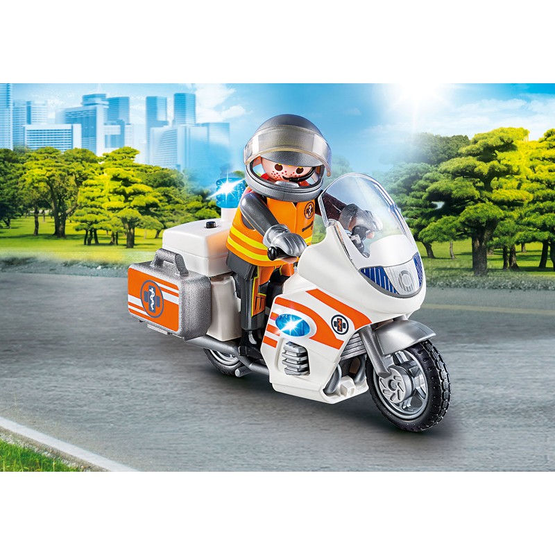 playmobil - Urgentiste et moto - PLA-70051 - Playmobil - Playmobil - Le Nuage de Charlotte