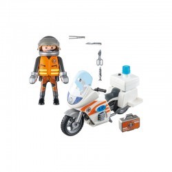 playmobil - Urgentiste et moto - PLA-70051 - Playmobil - Playmobil - Le Nuage de Charlotte