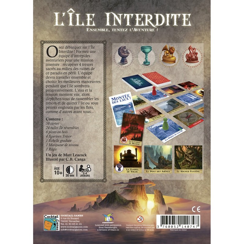 L'Île Interdite - COG-INT0058 - Cocktail Games - Jeux de société - Le Nuage de Charlotte