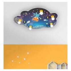 Ceiling light picture cloud Little Astronauts "Space Mission" - ELO-138380 - Elobra - Wall and ceilings lights - Le Nuage de ...