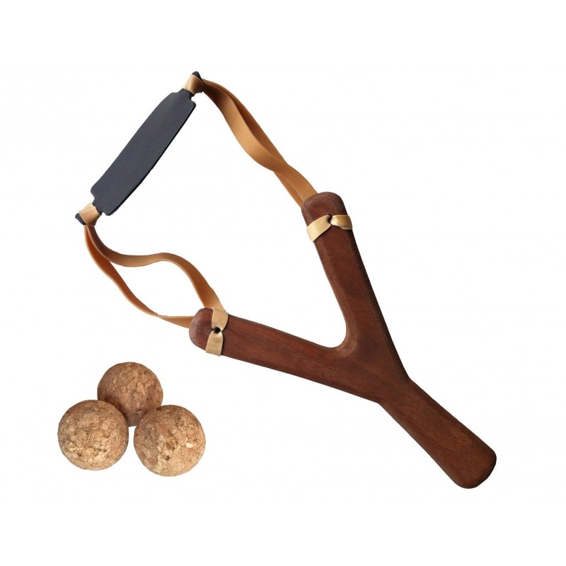 Slingshot (+3 Cork Bullets) - black - KMT-ST530F - Kàlid Medieval Toys - Disguises - Le Nuage de Charlotte