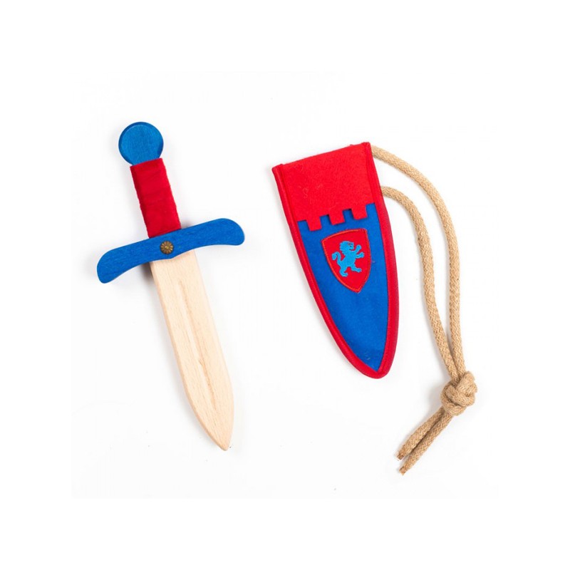 Blue Kamelot dagger with scabbard - KMT-ST410F - Kàlid Medieval Toys - Disguises - Le Nuage de Charlotte