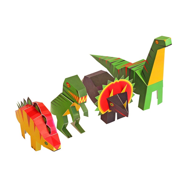 Jouets en papier Dinosaures - PUK-26201 - Pukaca - Maquettes en carton - Le Nuage de Charlotte