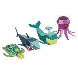 Sea Animals Paper Toys - PUK-26204 - Pukaca - Maquettes en carton - Le Nuage de Charlotte