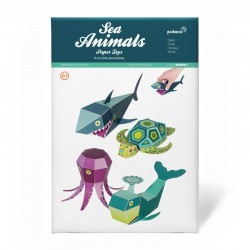 Sea Animals Paper Toys - PUK-26204 - Pukaca - Maquettes en carton - Le Nuage de Charlotte