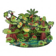 Jouet en papier forêt tropicale - PUK-28206 - Pukaca - Maquettes en carton - Le Nuage de Charlotte