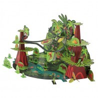 Jouet en papier forêt tropicale - PUK-28206 - Pukaca - Maquettes en carton - Le Nuage de Charlotte