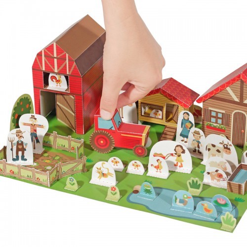 The Farm Paper Toy - PUK-28203 - Pukaca - Maquettes en carton - Le Nuage de Charlotte