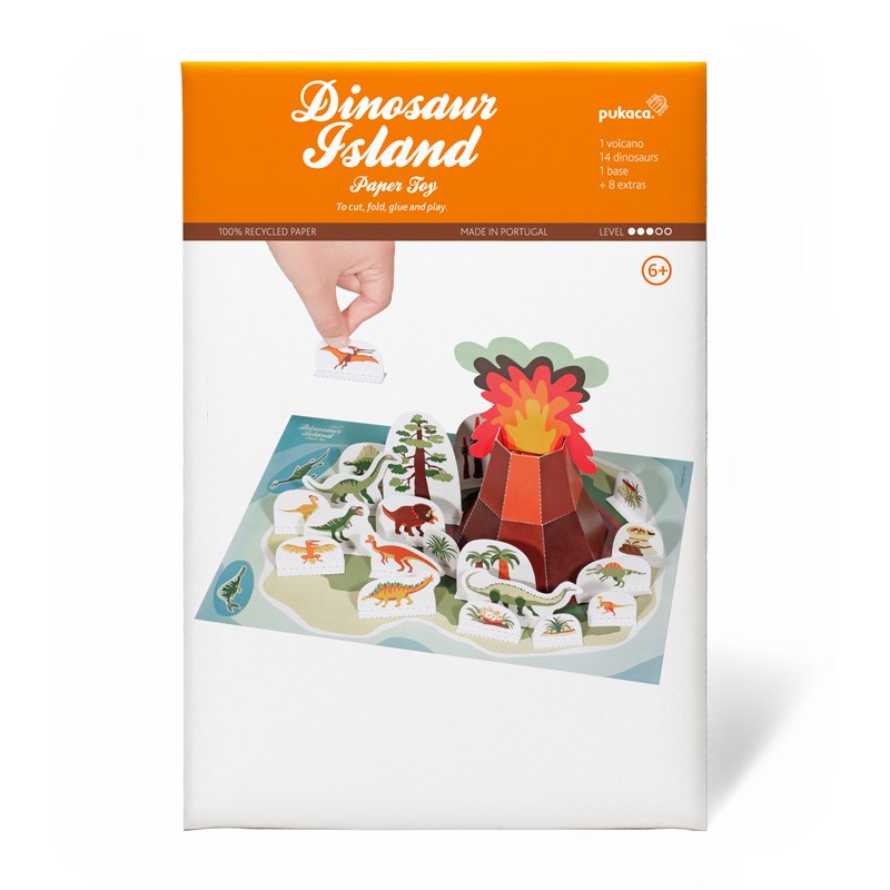 Dinosaur Island Paper Toy - PUK-28204 - Pukaca - Maquettes en carton - Le Nuage de Charlotte