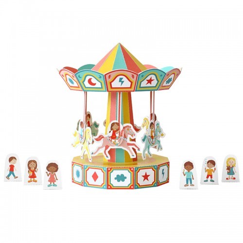 Carousel Movable Paper Toy - PUK-29201 - Pukaca - Maquettes en carton - Le Nuage de Charlotte