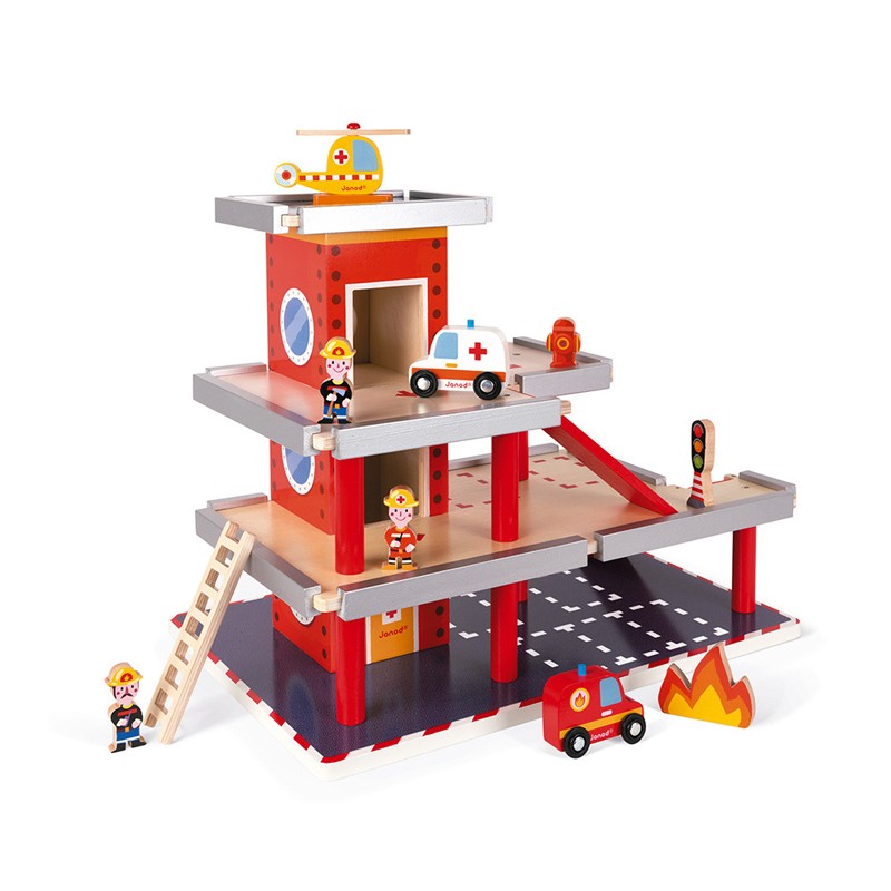 Fire station - JAN-J05717 - Janod - Garages and accessories - Le Nuage de Charlotte