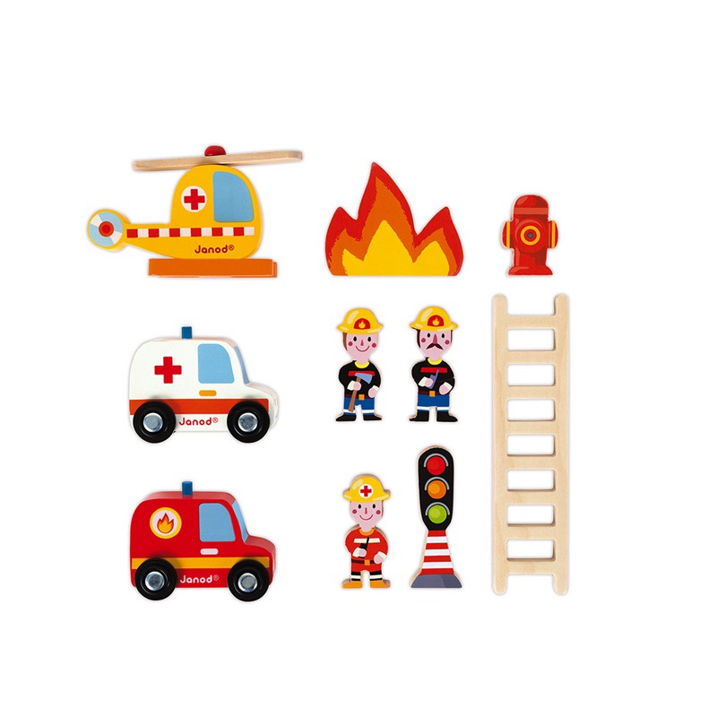 Fire station - JAN-J05717 - Janod - Garages and accessories - Le Nuage de Charlotte