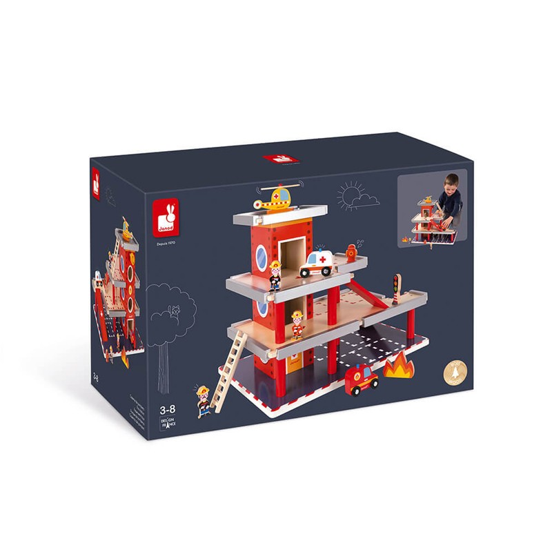 Fire station - JAN-J05717 - Janod - Garages and accessories - Le Nuage de Charlotte