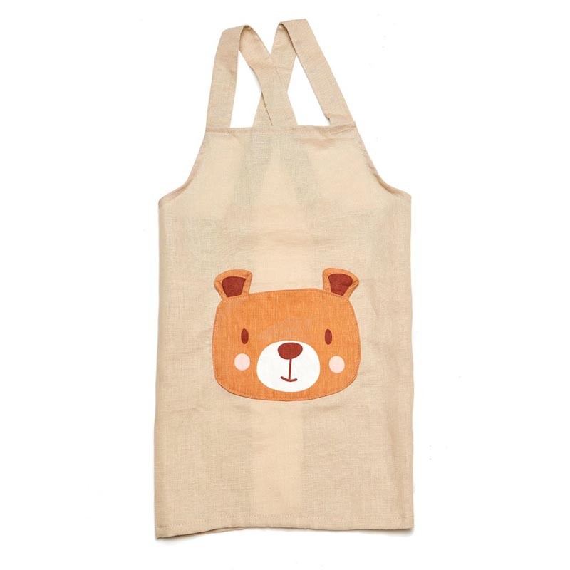 Linen Apron - Bear - TBD-8864061 - ThreadBear design - Aprons - Le Nuage de Charlotte