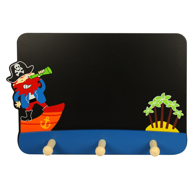 Blackboard with Coat Hooks - Pirate - BIG-BJ891 - Bigjigs - Decorations - Le Nuage de Charlotte