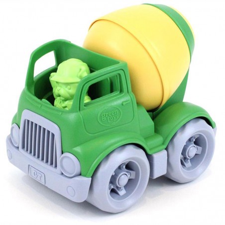 Green Toys Bétonnière vert/jaune - GRT-CMXG1263 - Green Toys - Voitures, camions, etc. - Le Nuage de Charlotte