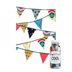 Fabric garland (bunting) "Cool" mini - ENG-0122 - ENGEL. - Decorations - Le Nuage de Charlotte