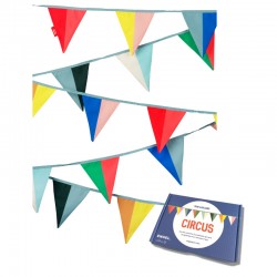 Fabric garland (bunting) "Circus" mini - ENG-0123 - ENGEL. - Decorations - Le Nuage de Charlotte