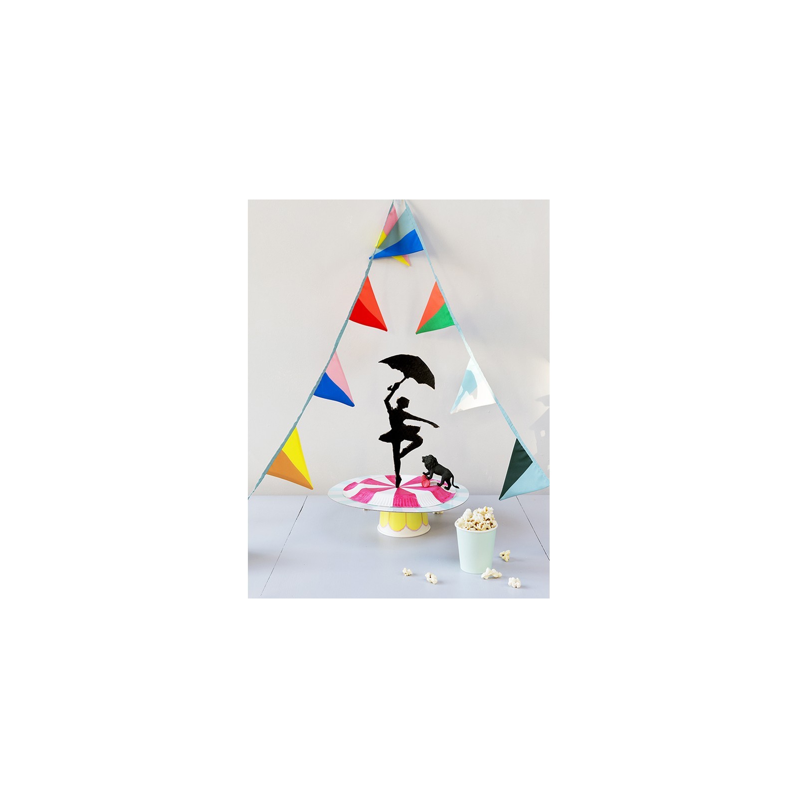 Fabric garland (bunting) "Circus" mini - ENG-0123 - ENGEL. - Decorations - Le Nuage de Charlotte