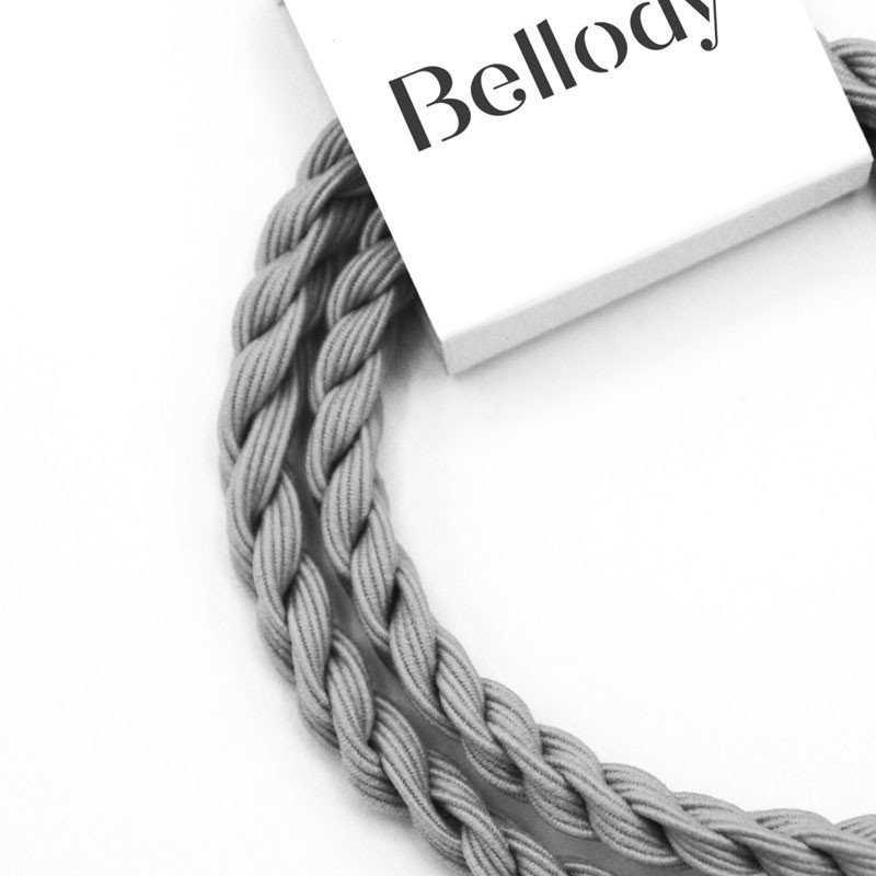 Bellody Original Elastics (4 pieces) - Urban Gray - BEL-HS-04D1A - Bellody - Hair elastics - Le Nuage de Charlotte