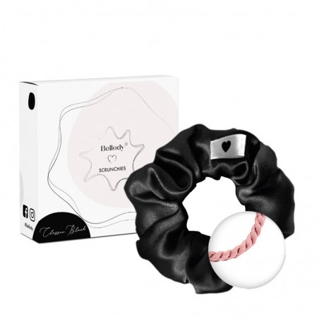 Silk Bellody Scrunchie - Classic Black - BEL-HS-06A1A - Bellody - Hair elastics - Le Nuage de Charlotte