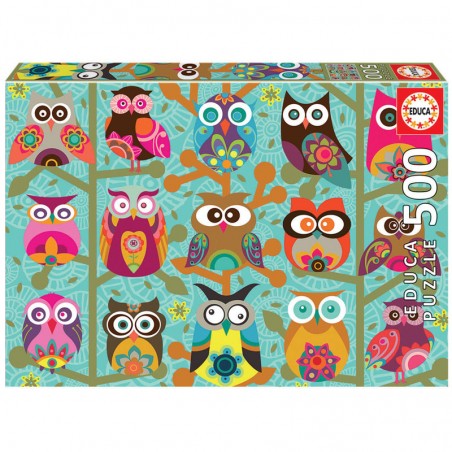 Owls - EDU-19006 - Educa Borras - Puzzles for the bigger ones - Le Nuage de Charlotte