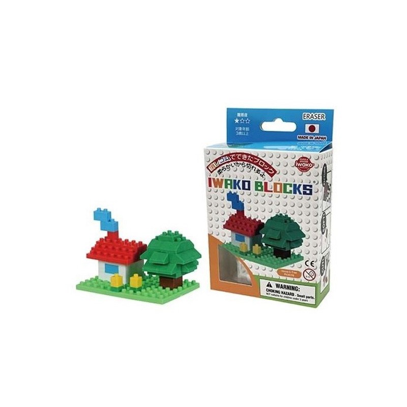 iwako Blocks House & Tree - IWA-ER-GLB307 - Iwako - Erasers - Le Nuage de Charlotte