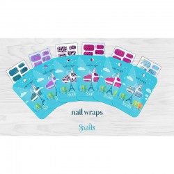 nail wrap Turquoise - SNA-NWR0005 - Snails - Maquillage et cosmétique fantaisie pour enfants - Le Nuage de Charlotte