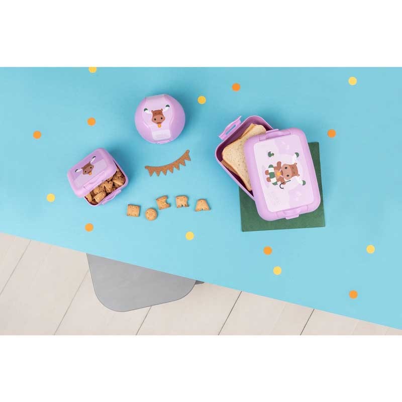 Apple box - purple Moose - AMU-A-000281 - Amuse - Lunch box, fruit and snack - Le Nuage de Charlotte