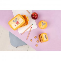 Apple box - yellow Elephant - AMU-A-000280 - Amuse - Lunch box, fruit and snack - Le Nuage de Charlotte