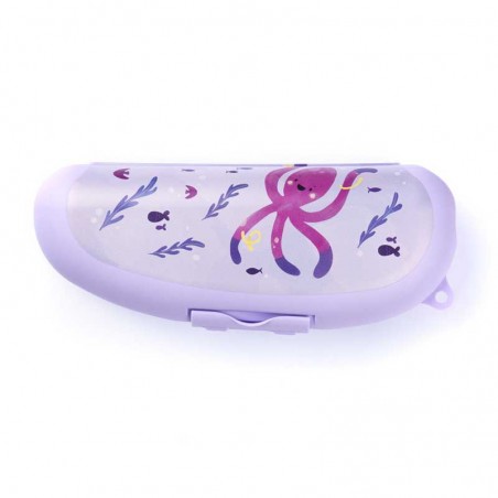 Banana box - purple Octopus - AMU-A-000364 - Amuse - Lunch box, fruit and snack - Le Nuage de Charlotte