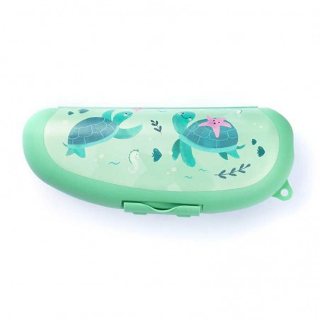 Banana box - green Turtle - AMU-A-000363 - Amuse - Lunch box, fruit and snack - Le Nuage de Charlotte