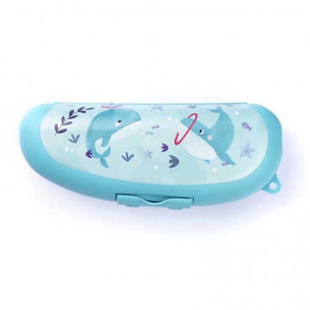 Banana box - blue Whale - AMU-A-000365 - Amuse - Lunch box, fruit and snack - Le Nuage de Charlotte