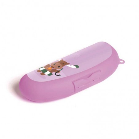 Banana box - purple Moose - AMU-A-000284 - Amuse - Lunch box, fruit and snack - Le Nuage de Charlotte