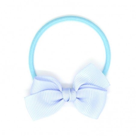 Small Bow Elastic - blue Pastel Blue - RIB-48252531149 - Ribbies - Hair elastics - Le Nuage de Charlotte