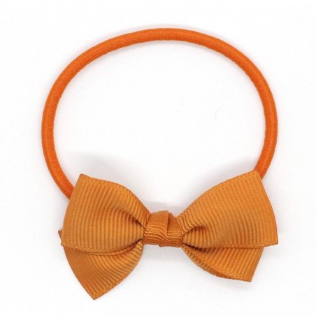 Small Bow Elastic - orange Ginger - RIB-32712388771902 - Ribbies - Hair elastics - Le Nuage de Charlotte