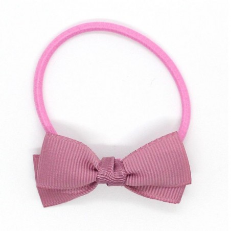 Small Bow Elastic - rose Rosy Mauve - RIB-32712409415742 - Ribbies - Hair elastics - Le Nuage de Charlotte