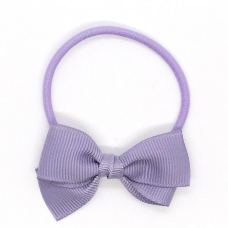 Small Bow Elastic - purple Pale Grey Blue - RIB-32712472133694 - Ribbies - Hair elastics - Le Nuage de Charlotte