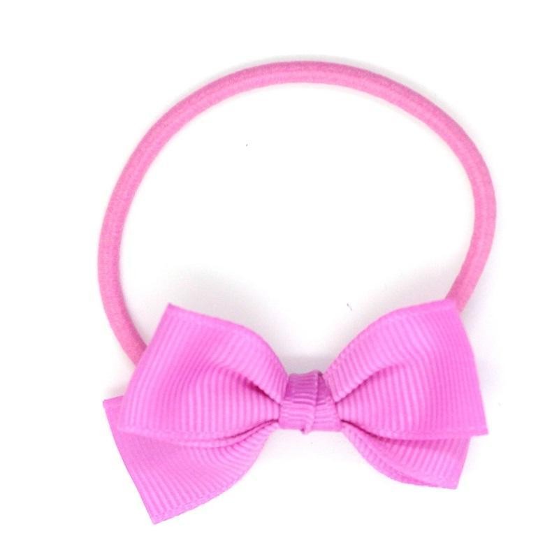 Small Bow Elastic - pink - RIB-48252521485 - Ribbies - Hair elastics - Le Nuage de Charlotte