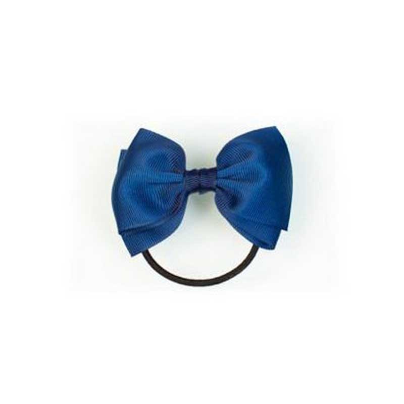 Medium Bow Elastic - blue Navy Blue - RIB-48252116045 - Ribbies - Hair elastics - Le Nuage de Charlotte