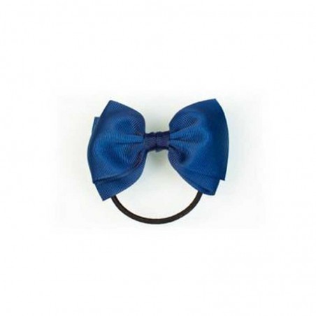 Medium Bow Elastic - blue Navy Blue - RIB-48252116045 - Ribbies - Hair elastics - Le Nuage de Charlotte