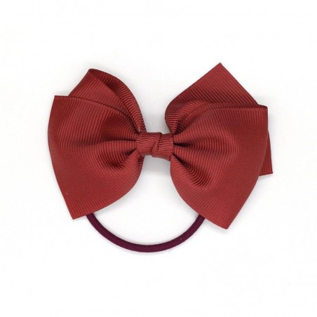 Medium Bow Elastic - red Rust - RIB-32712493531198 - Ribbies - Hair elastics - Le Nuage de Charlotte