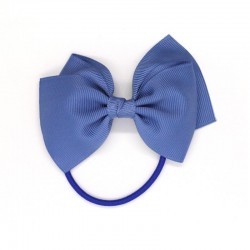 Medium Bow Elastic - blue Smoke Blue - RIB-32712507555902 - Ribbies - Hair elastics - Le Nuage de Charlotte