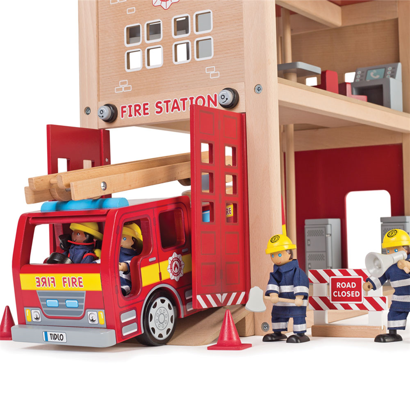 Fire Station - BIG-T0409 - Bigjigs - Garages and accessories - Le Nuage de Charlotte