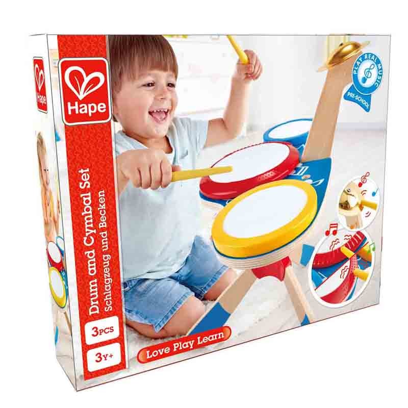 Drum and Cymbal Set - HAP-E0613 - Hape - Music - Le Nuage de Charlotte